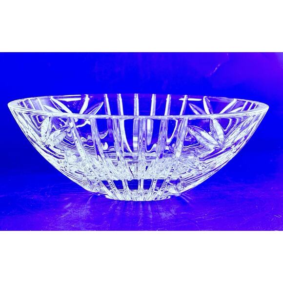 VTG Crystal Bowl Dish Clear Hand Cut Thick Heavy Fruit Candy 7” - Picture 3 of 7